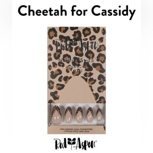 Red Aspen Cheetah for Cassidy Press-On Nails Nail Dashes NEW IN BOX